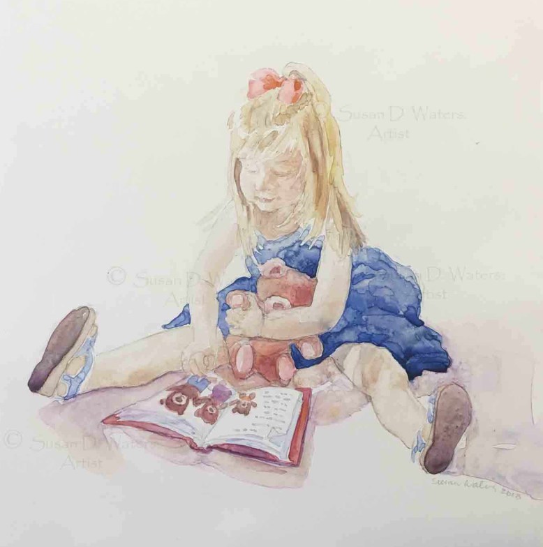 Child-Reading,-Susan-Duke-Waters