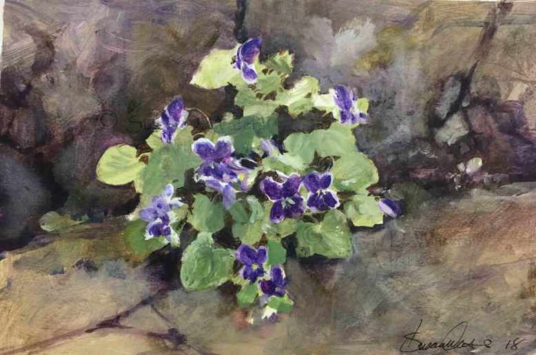 Violets-in-Concrete-II,-Susan-Duke-Waters
