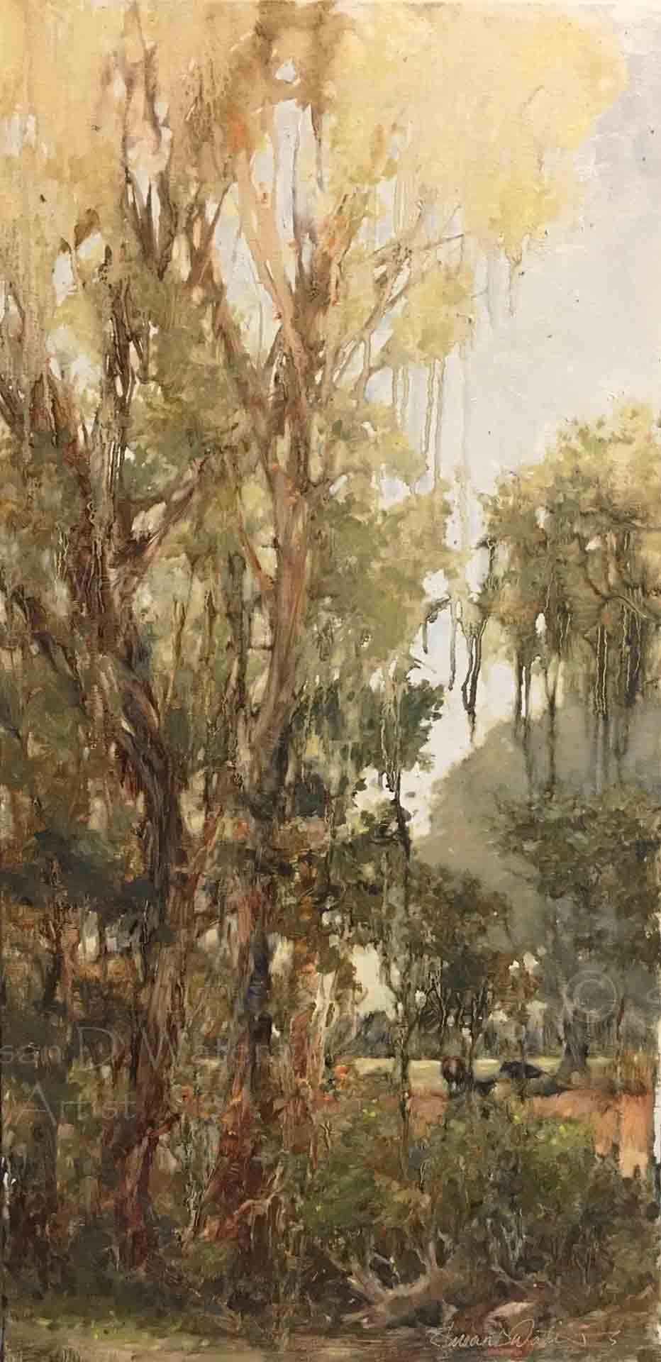 Across-the-Creek-Through-Vines,-Susan-Duke-Waters